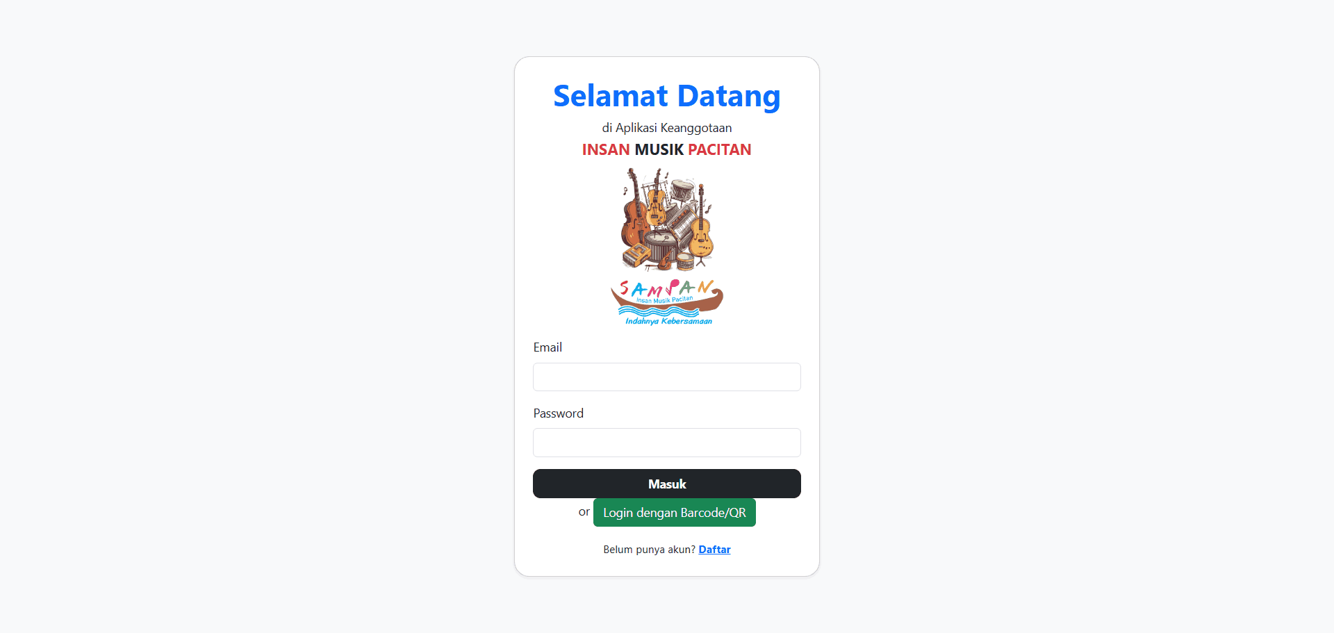 Sistem Informasi & Manajemen Komunitas Musik – INSAN MUSIC PACITAN