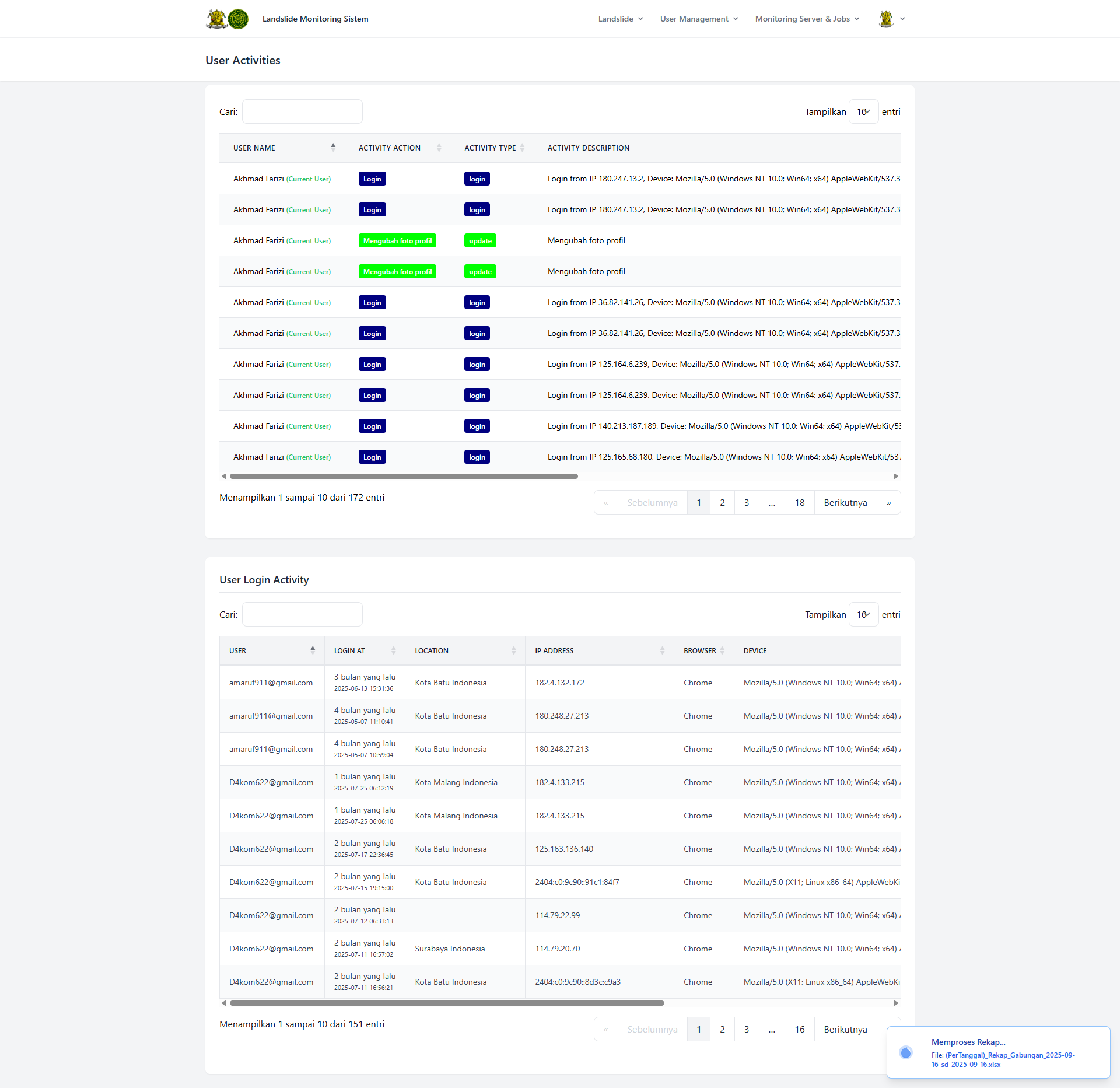 Landslide Monitoring System